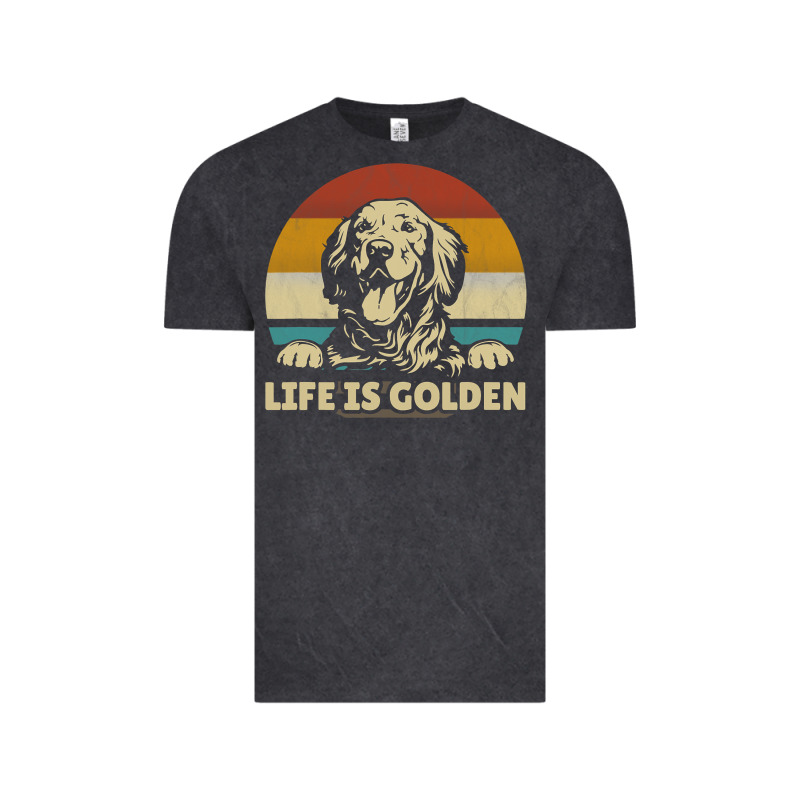 Golden Retriever Dog Life Is Golden Retro Vintage Vintage Tee by ArtMosaic | Teevron