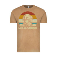 Vintage Camel Golden Retriever Dog Life is golden retro vintage Vintage Tee - ArtMosaic