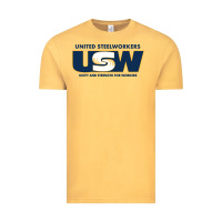 Vintage Mustard United Steelworkers - Unity and Strength for Worke Vintage Tee - ArtMosaic