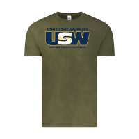 Vintage Olive United Steelworkers - Unity and Strength for Worke Vintage Tee - ArtMosaic