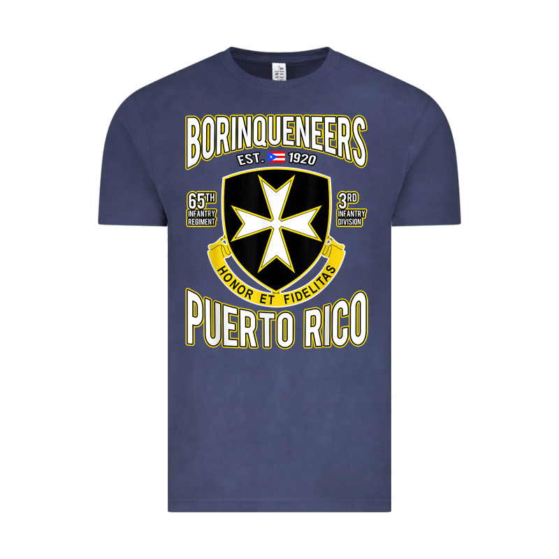 Borinqueneers Puerto Rico Flag Honor Et Fidelitas Vintage Tee by ArtMosaic | Teevron