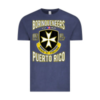 Vintage Denim Borinqueneers Puerto Rico Flag Honor Et Fidelitas Vintage Tee - ArtMosaic