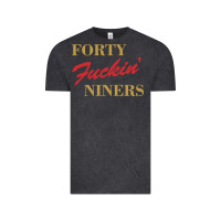 Vintage Black forty fvckin' niners Vintage Tee - ArtMosaic