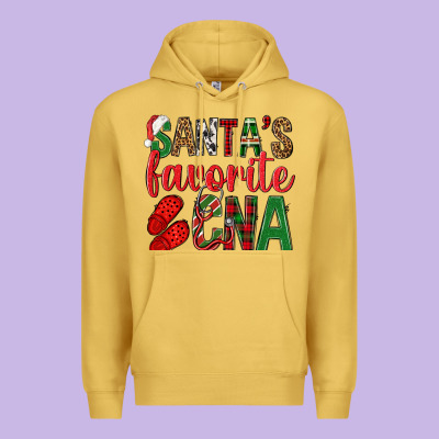 Santa's Favorite Cna Premium Hoodie Designed By Bundleandbundleshop