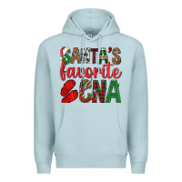 Blue Mist Santa's Favorite Cna Premium Hoodie - BundleAndBundleShop