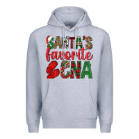 Heather Grey Santa's Favorite Cna Premium Hoodie - BundleAndBundleShop