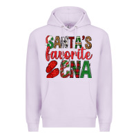 Lilac Santa's Favorite Cna Premium Hoodie - BundleAndBundleShop