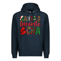 Navy Santa's Favorite Cna Premium Hoodie - BundleAndBundleShop