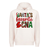 Pale Pink Santa's Favorite Cna Premium Hoodie - BundleAndBundleShop