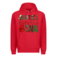Red Santa's Favorite Cna Premium Hoodie - BundleAndBundleShop