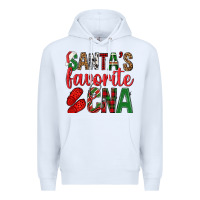 White Santa's Favorite Cna Premium Hoodie - BundleAndBundleShop