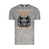 Cloud Rock jesus christian biker never ride alone Vintage Tee - ArtMosaic