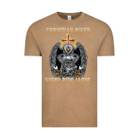 Vintage Coffee jesus christian biker never ride alone Vintage Tee - ArtMosaic