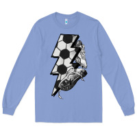 Colony Blue Lightning bolt Soccer Long Sleeve Tee - HowdyJamesFarm
