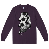 Plum Lightning bolt Soccer Long Sleeve Tee - HowdyJamesFarm