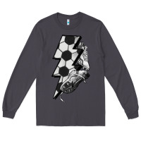 Smoke Lightning bolt Soccer Long Sleeve Tee - HowdyJamesFarm