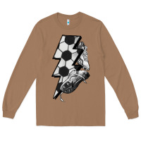Toasted Coconut Lightning bolt Soccer Long Sleeve Tee - HowdyJamesFarm