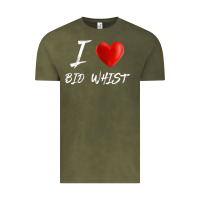 Vintage Olive i love heart bid whist card game t shirt Vintage Tee - ArtMosaic