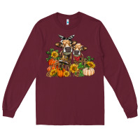 Burgundy Fall heifer cows Long Sleeve Tee - RanaPortraitStore
