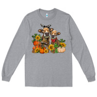 Heather Grey Fall heifer cows Long Sleeve Tee - RanaPortraitStore