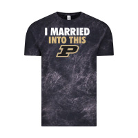 Cloud Black Purdue Boilermakers Married Into This - Apparel Vintage Tee - ArtMosaic