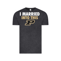 Vintage Black Purdue Boilermakers Married Into This - Apparel Vintage Tee - ArtMosaic