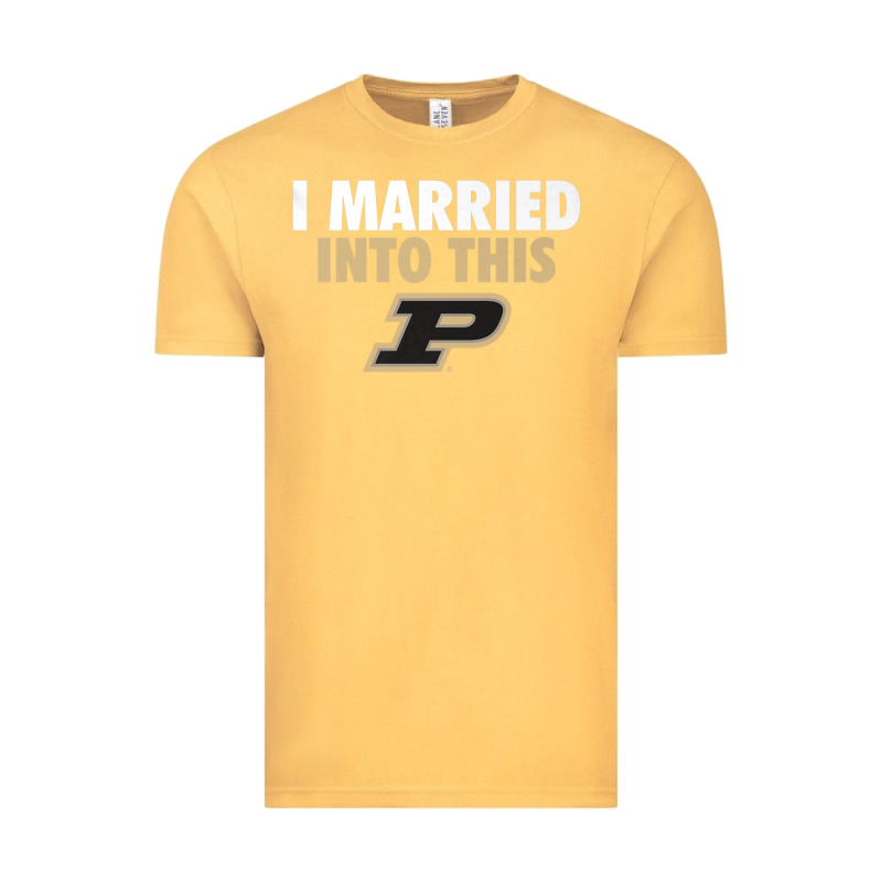 Purdue Boilermakers Married Into This - Apparel Vintage Tee by ArtMosaic | Teevron