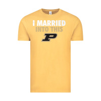 Vintage Mustard Purdue Boilermakers Married Into This - Apparel Vintage Tee - ArtMosaic