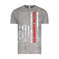 Cloud Rock Union Carpenter With A Vintage American Flag For Fans Vintage Tee - ArtMosaic