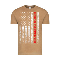 Vintage Camel Union Carpenter With A Vintage American Flag For Fans Vintage Tee - ArtMosaic