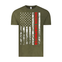 Vintage Olive Union Carpenter With A Vintage American Flag For Fans Vintage Tee - ArtMosaic