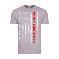 Vintage Zinc Union Carpenter With A Vintage American Flag For Fans Vintage Tee - ArtMosaic
