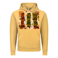 Vintage Mustard Pumpkins Leaves Flannels Hayrides Football Vintage Hoodie - texasbilliewilder