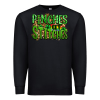 Black pinches get stitches st patricks Premium Sweatshirt - LillyAllenDesigns