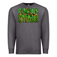 Charcoal Heather pinches get stitches st patricks Premium Sweatshirt - LillyAllenDesigns