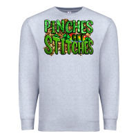 Heather Grey pinches get stitches st patricks Premium Sweatshirt - LillyAllenDesigns