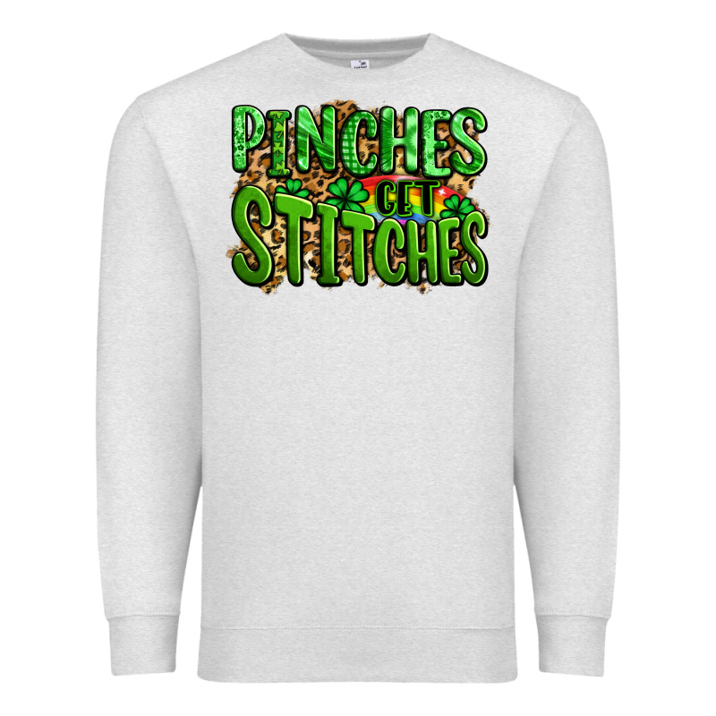 Pinches Get Stitches St Patricks Premium Sweatshirt by LillyAllenDesigns | Teevron