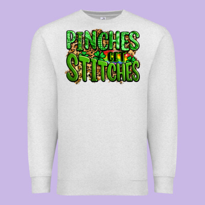 Pinches Get Stitches St Patricks Premium Sweatshirt Designed By Lillyallendesigns