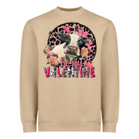 Be My Valentine Holstein Cow Valentine's Day Heavyweight Sweatshirt | Teevron