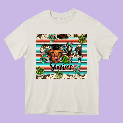 2024 Senior Cow Heavy Core Tee Designed By Jahusdesignshop