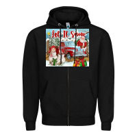 Black Let It Snow Tumbler Zipper Hoodie - FaDigitalArtStudio