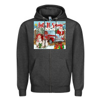 Charcoal Heather Let It Snow Tumbler Zipper Hoodie - FaDigitalArtStudio