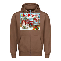 Chestnut Let It Snow Tumbler Zipper Hoodie - FaDigitalArtStudio
