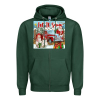Sports Green Let It Snow Tumbler Zipper Hoodie - FaDigitalArtStudio