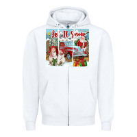 White Let It Snow Tumbler Zipper Hoodie - FaDigitalArtStudio