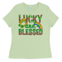 Lucky And Blessed St Patricks Ladies Tee | Teevron