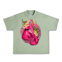 Oil Green cancer boxing gloves with ribbon Urban Heavy Tee - NancyCooperArtShop