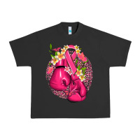 Pigment Black cancer boxing gloves with ribbon Urban Heavy Tee - NancyCooperArtShop