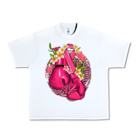 White cancer boxing gloves with ribbon Urban Heavy Tee - NancyCooperArtShop