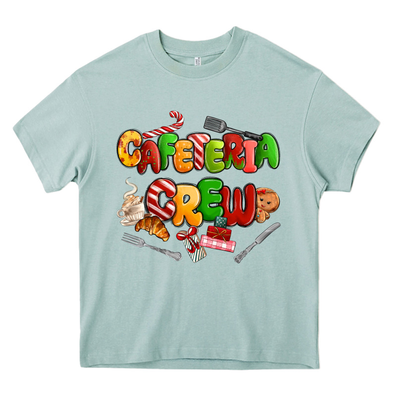 Christmas Cafeteria Crew Heavy Core Tee by MaliasSmallBusiness | Teevron